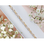 Złota bransoletka 375/9k, elegancki elementowy wzór