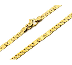 Złoty łańcuszek elementowy pełny