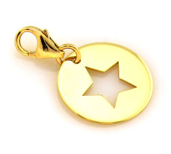 Złota przywieszka charms 585, motyw nieba
