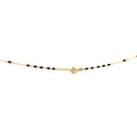 Złoty różaniec z regulacją, czarne kamienie, 585/14k