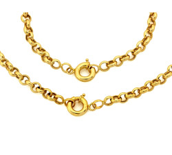 Komplet złoty gruby splot pleciony