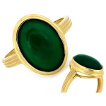 Złoty pierścionek z agatem