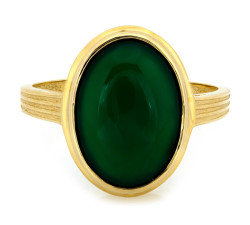 Złoty pierścionek z agatem