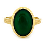 Złoty pierścionek z agatem