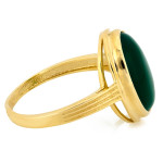 Złoty pierścionek z agatem