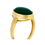 Złoty pierścionek z agatem