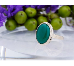 Złoty pierścionek z agatem
