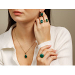 Złoty pierścionek z agatem