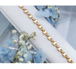 Złota bransoletka 19 cm z elementami