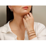 Złote kolczyki ażurowe z cyrkoniami