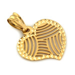 Złota przywieszka w kształcie serca, 585, 19 mm