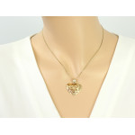 Złota przywieszka, serce, na Walentynki