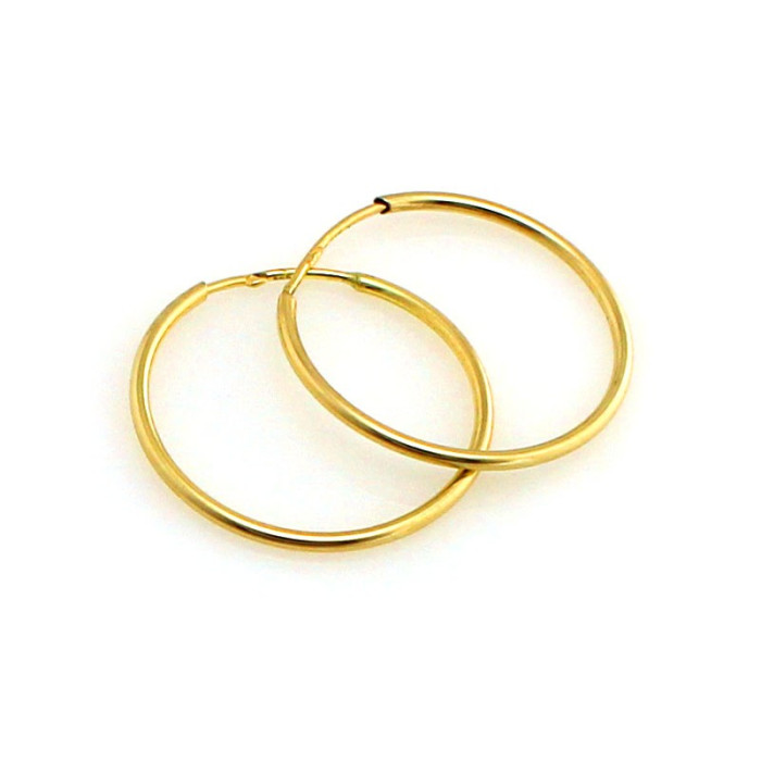 Złote kolczyki wiszące 375 koła 20mm