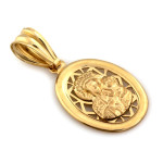 gładka złota zawieszka