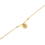 Złota bransoletka serce 11mm, 18cm