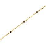 Złota bransoletka z błyszczących kulek