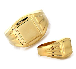 Złoty pierścionek męski do grawerowania