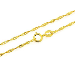 Złoty łańcuszek Singapur 375/9k, idealny na prezent