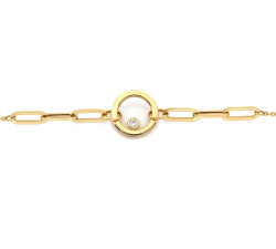 Złota bransoletka 585 szerokość 11.2 mm