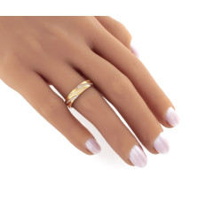 Złoty pierścionek Eternity z cyrkoniami 585/14k