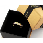 Złoty pierścionek Eternity z cyrkoniami 585/14k