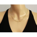 Złoty komplet biżuterii - naszyjnik i bransoletka