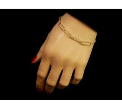 Złoty komplet biżuterii - naszyjnik i bransoletka