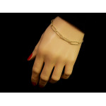 Złoty komplet biżuterii - naszyjnik i bransoletka