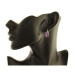 Złoty komplet biżuterii z ametystem i cyrkoniami