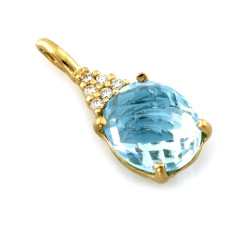 Złoty komplet biżuterii z topazem - elegancka ozdoba na prezent