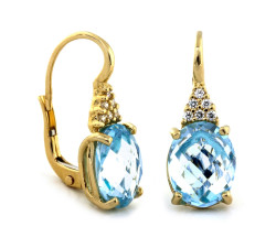 Złoty komplet biżuterii z topazem - elegancka ozdoba na prezent