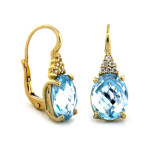 Złoty komplet biżuterii z topazem - elegancka ozdoba na prezent