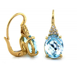 Złoty komplet biżuterii z topazem - elegancka ozdoba na prezent