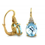 Złoty komplet biżuterii z topazem - elegancka ozdoba na prezent