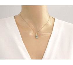 Złoty komplet biżuterii z topazem - elegancka ozdoba na prezent