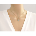 Złoty komplet biżuterii z topazem - elegancka ozdoba na prezent