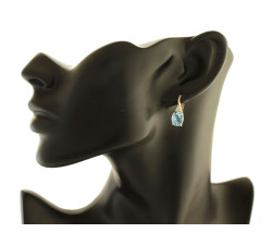 Złoty komplet biżuterii z topazem - elegancka ozdoba na prezent