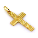 Krzyżyk złoty diamentowany