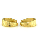 Złote kolczyki 375 szerokie zdobione koła