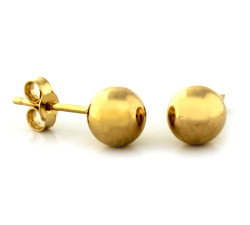 Złote kolczyki kuleczki 6mm
