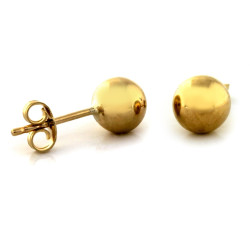 Złote kolczyki kuleczki 6mm