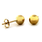 Złote kolczyki kuleczki 6mm