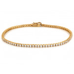 Złoty komplet naszyjnik i bransoletka z cyrkoniami