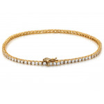 Złoty komplet naszyjnik i bransoletka z cyrkoniami