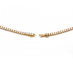 Złoty komplet naszyjnik i bransoletka z cyrkoniami