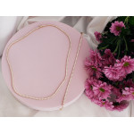 Złoty komplet naszyjnik i bransoletka z cyrkoniami