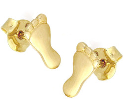 złote kolczyki 585 stópki