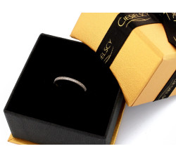 Złoty pierścionek Eternity z cyrkoniami 585