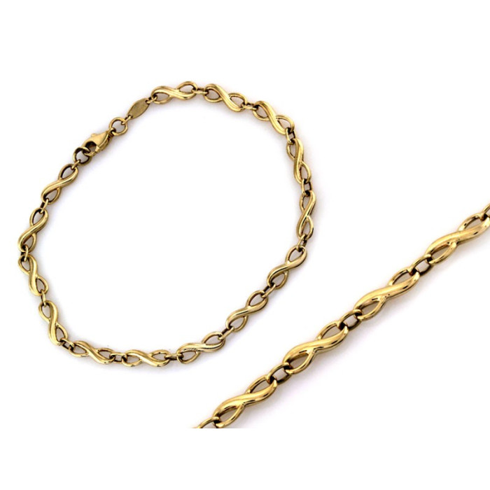 Bransoletka złota 585 z motywem nieskończoności