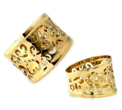 Złoty pierścionek z sercem